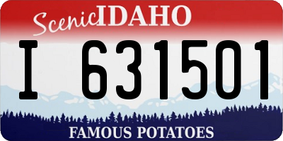ID license plate I631501
