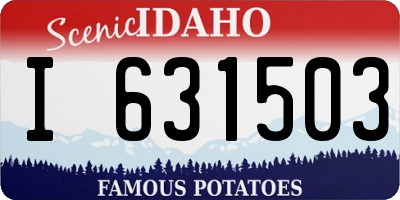 ID license plate I631503
