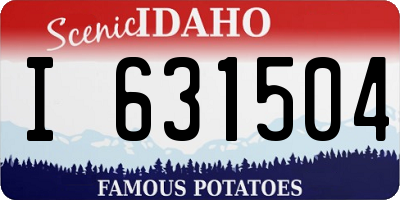 ID license plate I631504