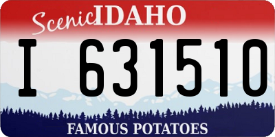 ID license plate I631510