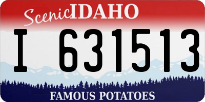 ID license plate I631513