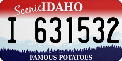 ID license plate I631532