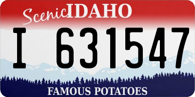 ID license plate I631547