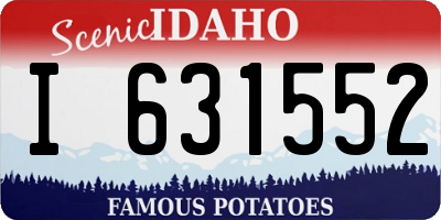 ID license plate I631552