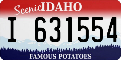 ID license plate I631554