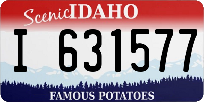 ID license plate I631577