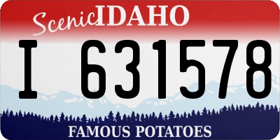 ID license plate I631578