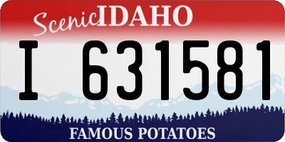 ID license plate I631581