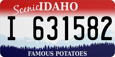ID license plate I631582