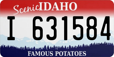 ID license plate I631584