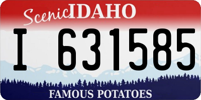 ID license plate I631585
