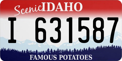ID license plate I631587