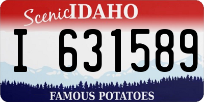 ID license plate I631589
