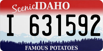 ID license plate I631592