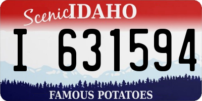 ID license plate I631594