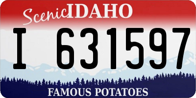 ID license plate I631597