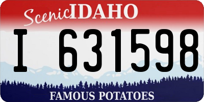 ID license plate I631598