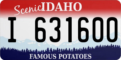ID license plate I631600