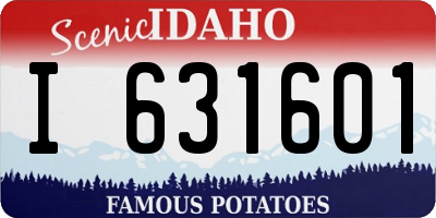 ID license plate I631601