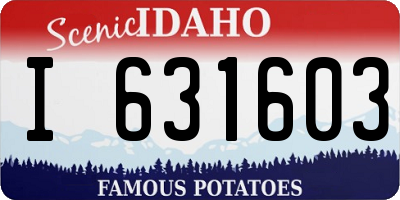 ID license plate I631603