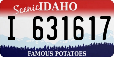 ID license plate I631617
