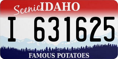 ID license plate I631625