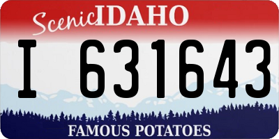 ID license plate I631643