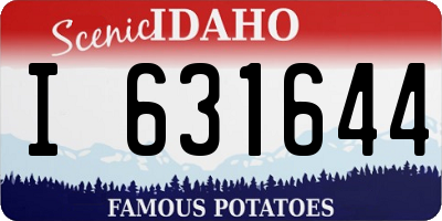 ID license plate I631644