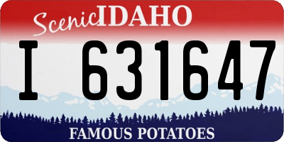 ID license plate I631647