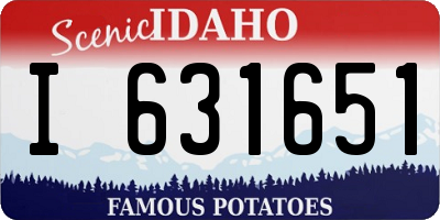 ID license plate I631651