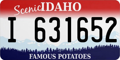 ID license plate I631652