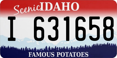 ID license plate I631658