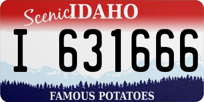 ID license plate I631666