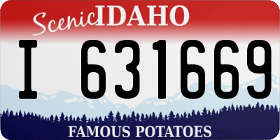 ID license plate I631669