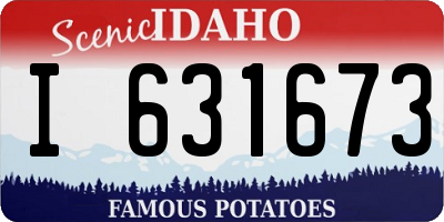 ID license plate I631673