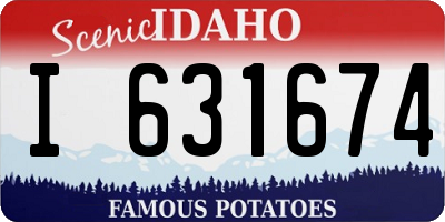 ID license plate I631674