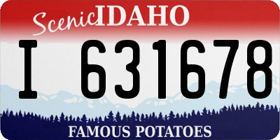 ID license plate I631678