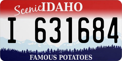 ID license plate I631684