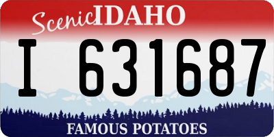 ID license plate I631687