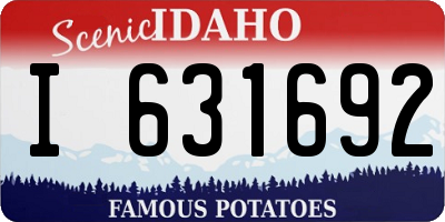 ID license plate I631692