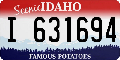 ID license plate I631694
