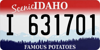 ID license plate I631701