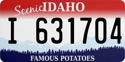 ID license plate I631704