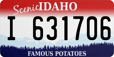 ID license plate I631706