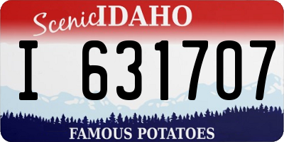 ID license plate I631707
