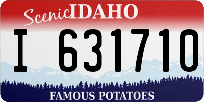 ID license plate I631710