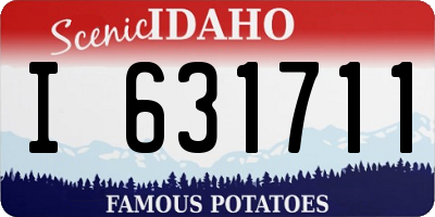 ID license plate I631711