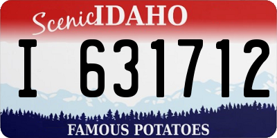 ID license plate I631712