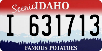 ID license plate I631713