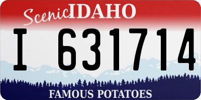 ID license plate I631714